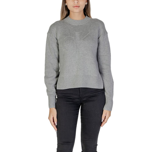 Calvin Klein Jeans Grauer Pullover aus Bio-Baumwolle