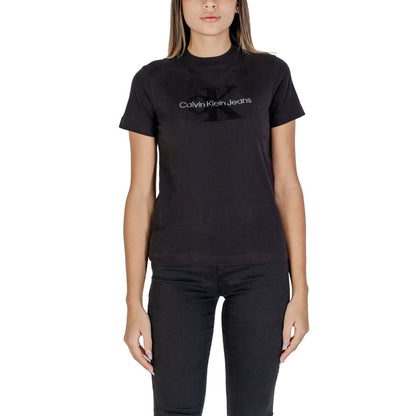 Calvin Klein Jeans Schwarze Baumwolle Tops & T-Shirt