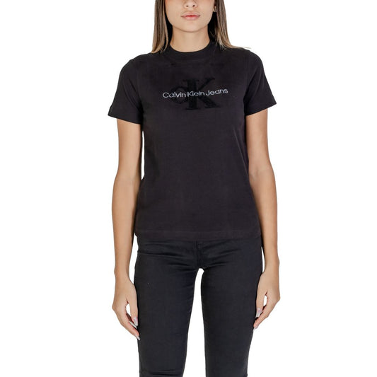 Calvin Klein Jeans Schwarze Baumwolle Tops & T-Shirt