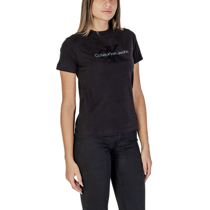 Calvin Klein Jeans Schwarze Baumwolle Tops & T-Shirt