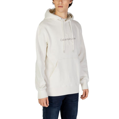 Calvin Klein Jeans Cremefarbener Baumwollpullover