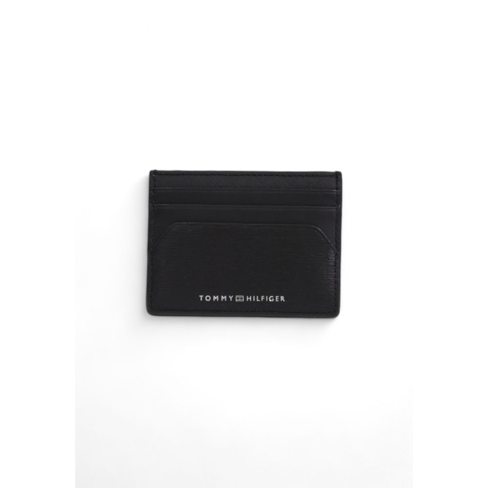 Tommy Hilfiger Schwarzes Leder Portemonnaie