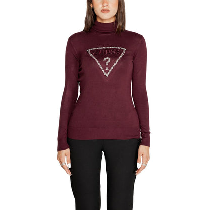 Guess Bordeauxfarbener Viskose-Pullover