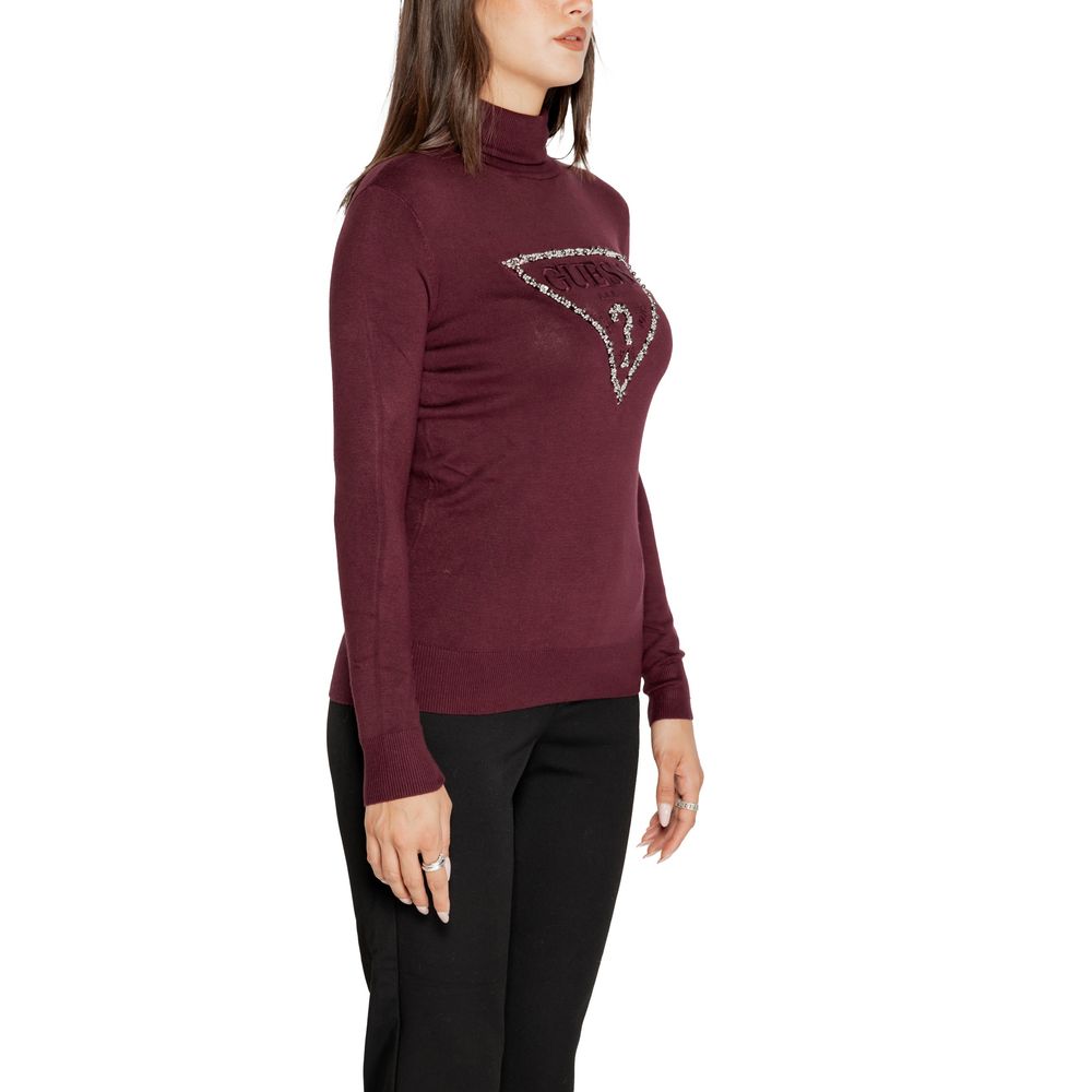 Guess Bordeauxfarbener Viskose-Pullover