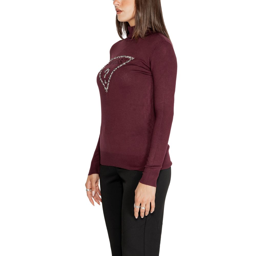 Guess Bordeauxfarbener Viskose-Pullover