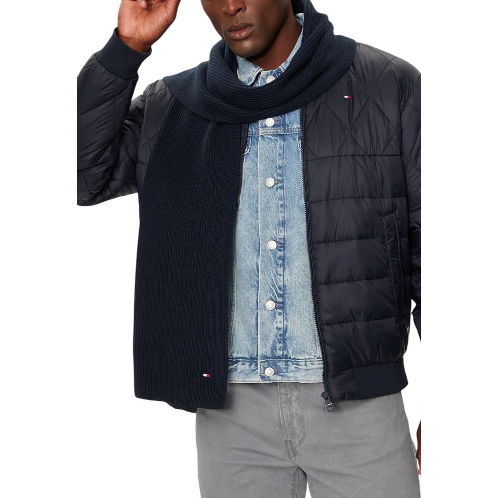 Tommy Hilfiger Blauer Bio-Baumwollschal