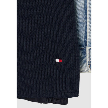 Tommy Hilfiger Blauer Bio-Baumwollschal