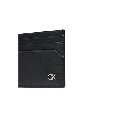 Calvin Klein Schwarzes Leder Portemonnaie