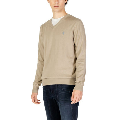 U.S. POLO ASSN. Beigefarbener Baumwollpullover