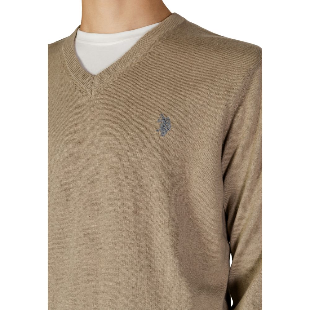 U.S. POLO ASSN. Beigefarbener Baumwollpullover