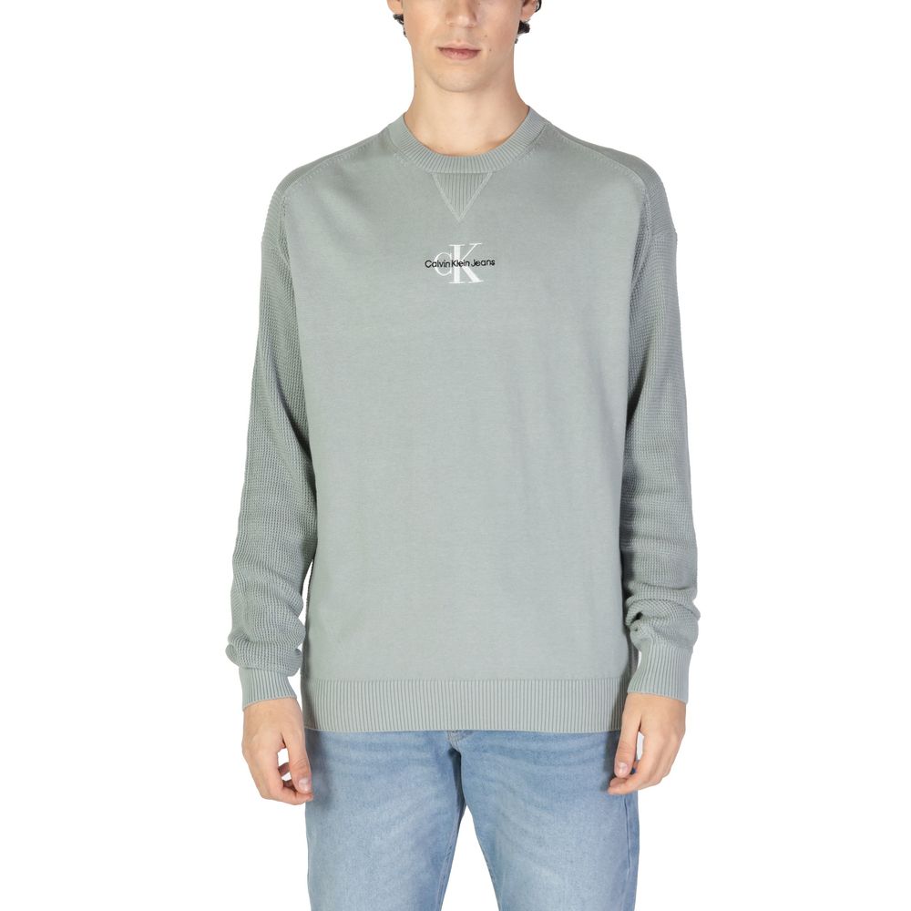 Calvin Klein Jeans Grüner Baumwollpullover