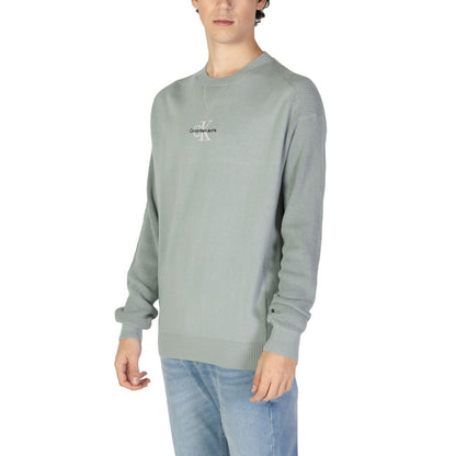 Calvin Klein Jeans Grüner Baumwollpullover