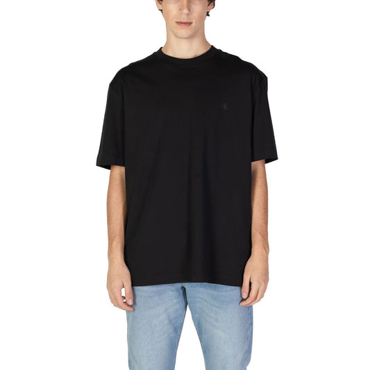 Calvin Klein Jeans Schwarzes T-Shirt aus Baumwolle Rigenerato