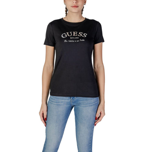 Guess Schwarze Baumwolle Tops & T-Shirt