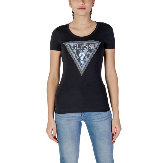 Guess Schwarze Baumwolle Tops & T-Shirt