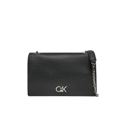 Calvin Klein Schwarze Handtasche aus rezykliertem Polyester