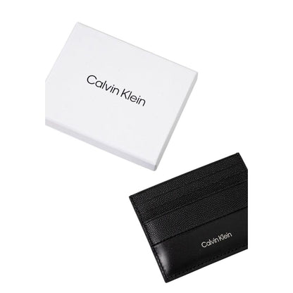 Calvin Klein Schwarzes Leder Portemonnaie