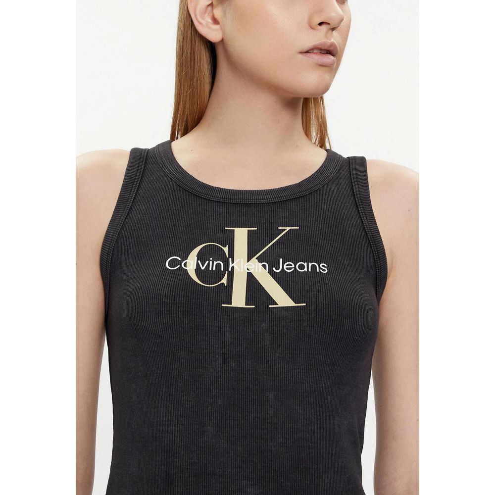 Calvin Klein Jeans Schwarzes BETTER Cotton INITIATIVE Kleid