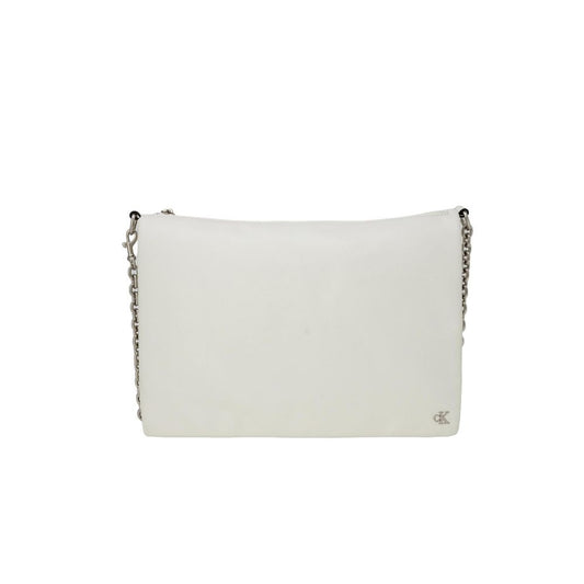 Calvin Klein Cremefarbene Handtasche aus recyceltem Polyester