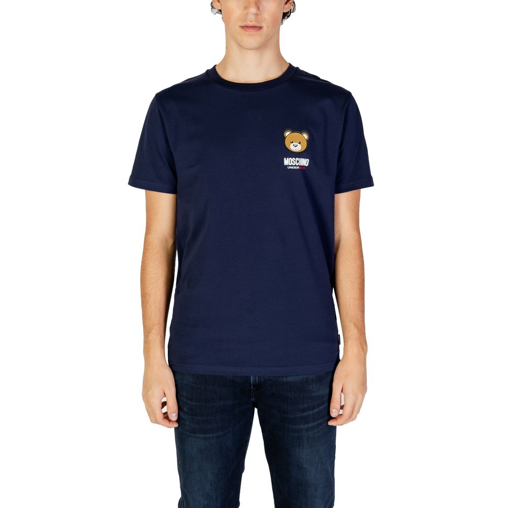 Moschino T-Shirt aus blauer Baumwolle