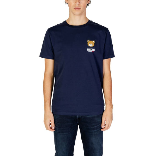 Moschino T-Shirt aus blauer Baumwolle