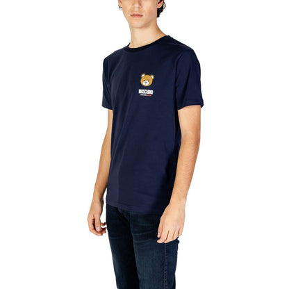 Moschino T-Shirt aus blauer Baumwolle