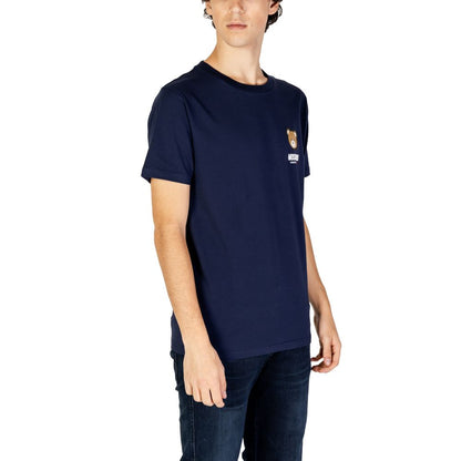 Moschino T-Shirt aus blauer Baumwolle