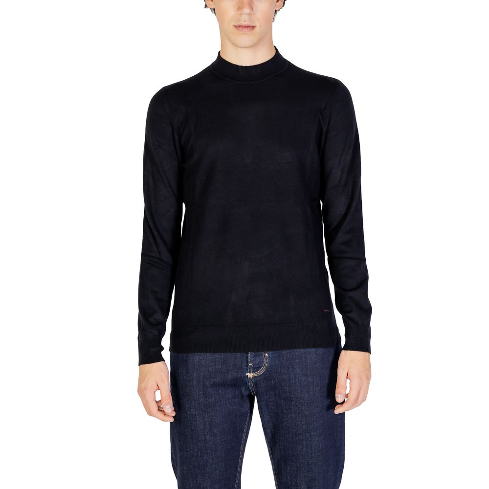 Gianni Lupo Schwarzes Polyester T-Shirt