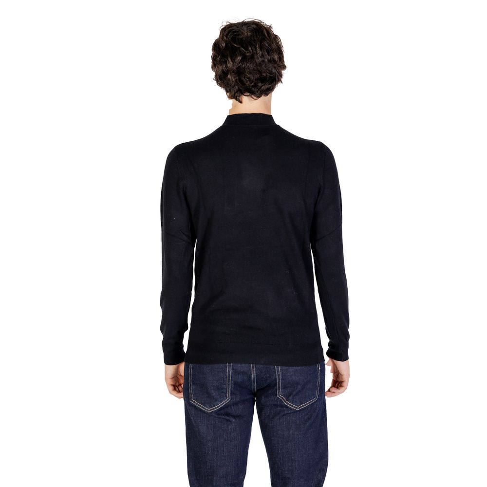 Gianni Lupo Schwarzes Polyester T-Shirt