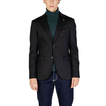 Gianni Lupo Schwarzer Polyester-Blazer