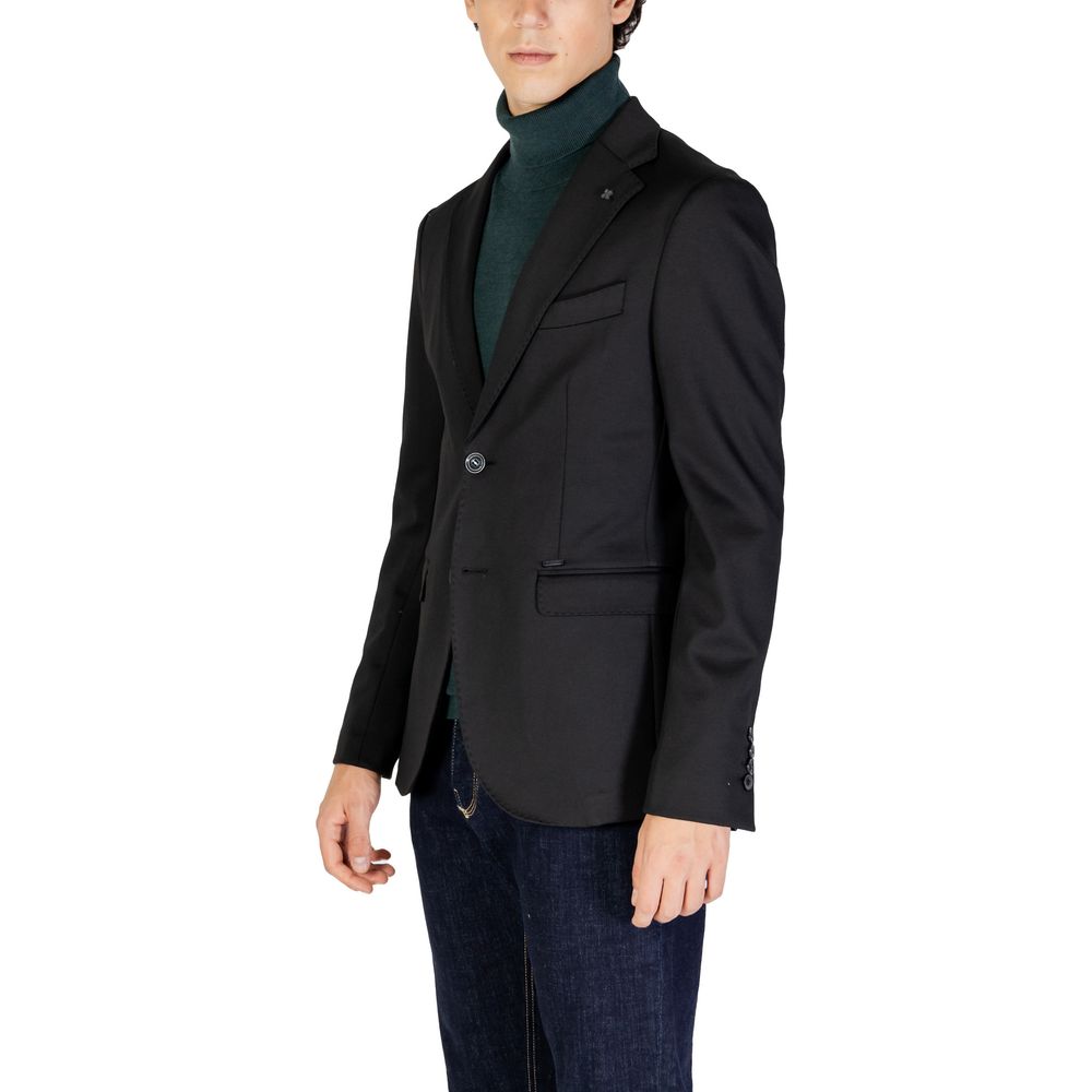 Gianni Lupo Schwarzer Polyester-Blazer