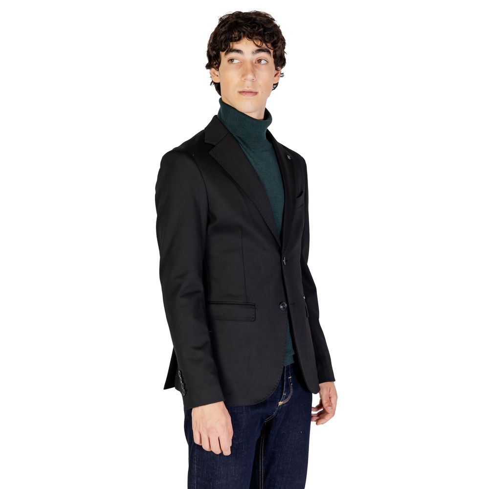 Gianni Lupo Schwarzer Polyester-Blazer