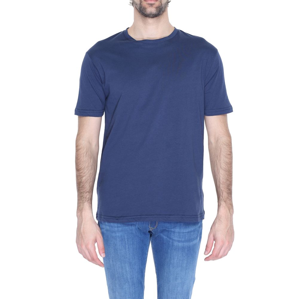 Gianni Lupo T-Shirt aus blauer Baumwolle