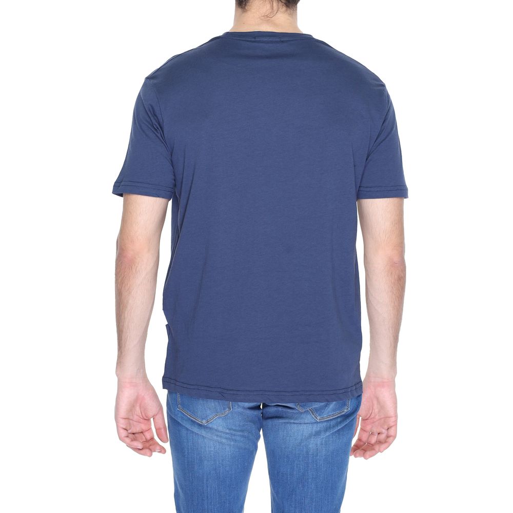 Gianni Lupo T-Shirt aus blauer Baumwolle