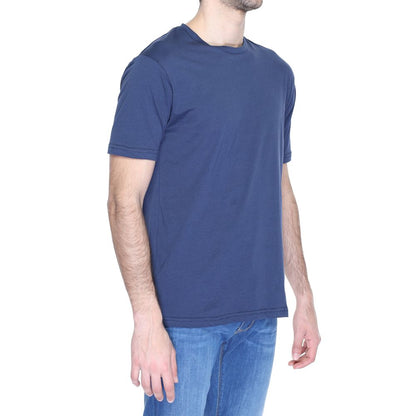 Gianni Lupo T-Shirt aus blauer Baumwolle