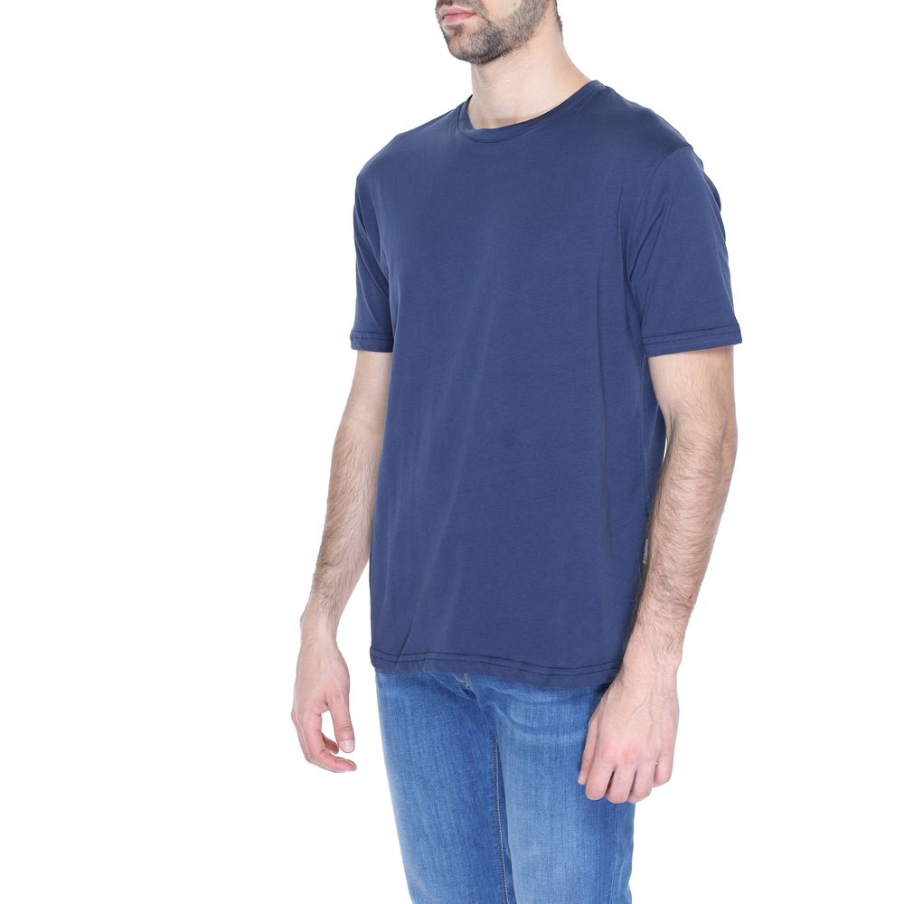 Gianni Lupo T-Shirt aus blauer Baumwolle