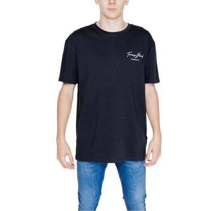 Tommy Hilfiger Jeans Schwarzes T-Shirt aus Baumwolle