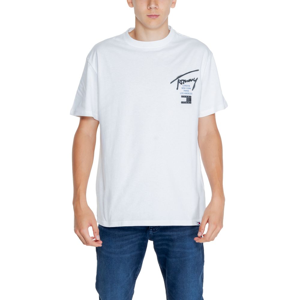 Tommy Hilfiger Jeans Rigenerato T-Shirt aus weißer Baumwolle