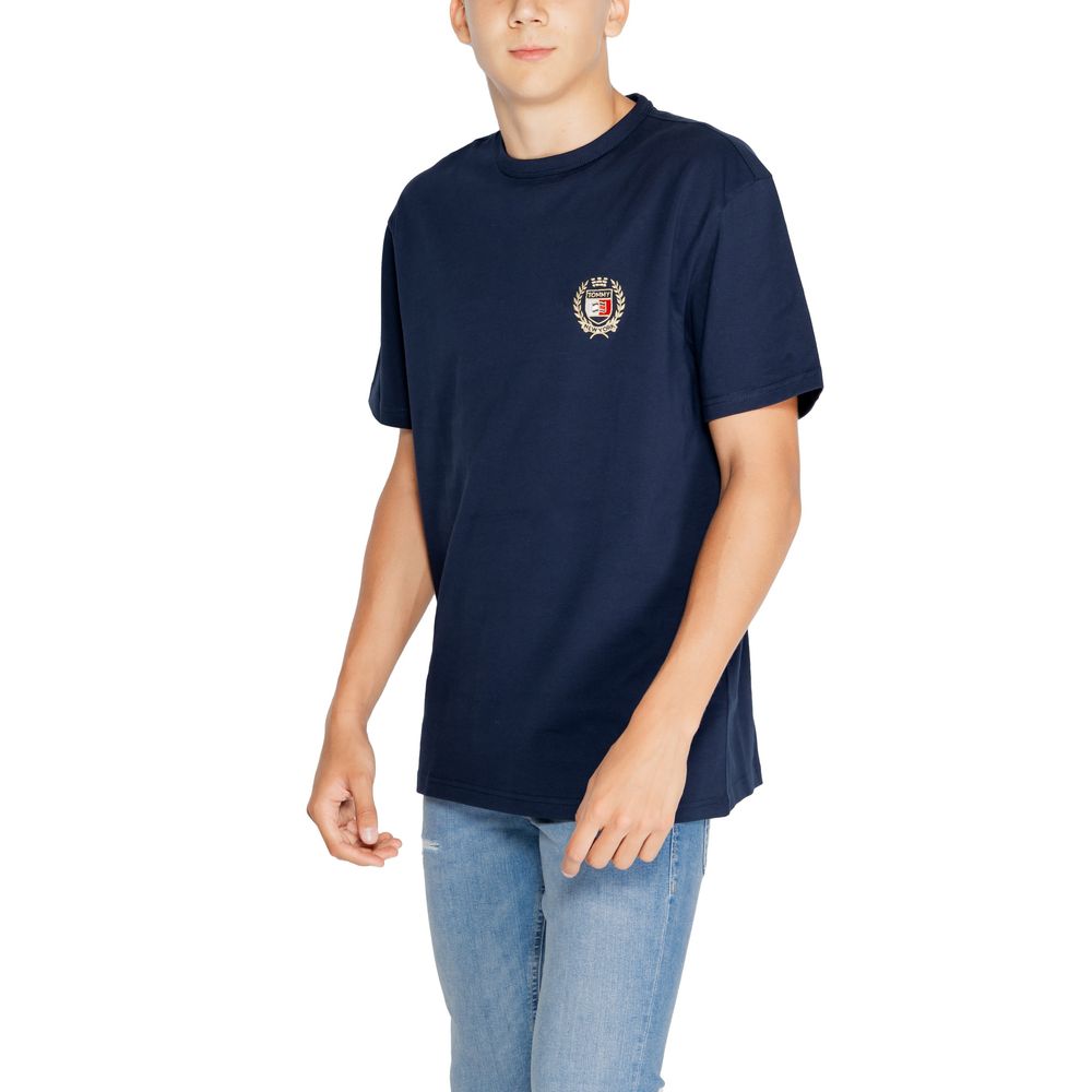 Tommy Hilfiger Jeans Rigenerato T-Shirt aus blauer Baumwolle