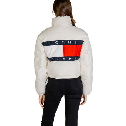 Tommy Hilfiger Jeans Cremefarbene Jacken und Mäntel aus recyceltem Polyester