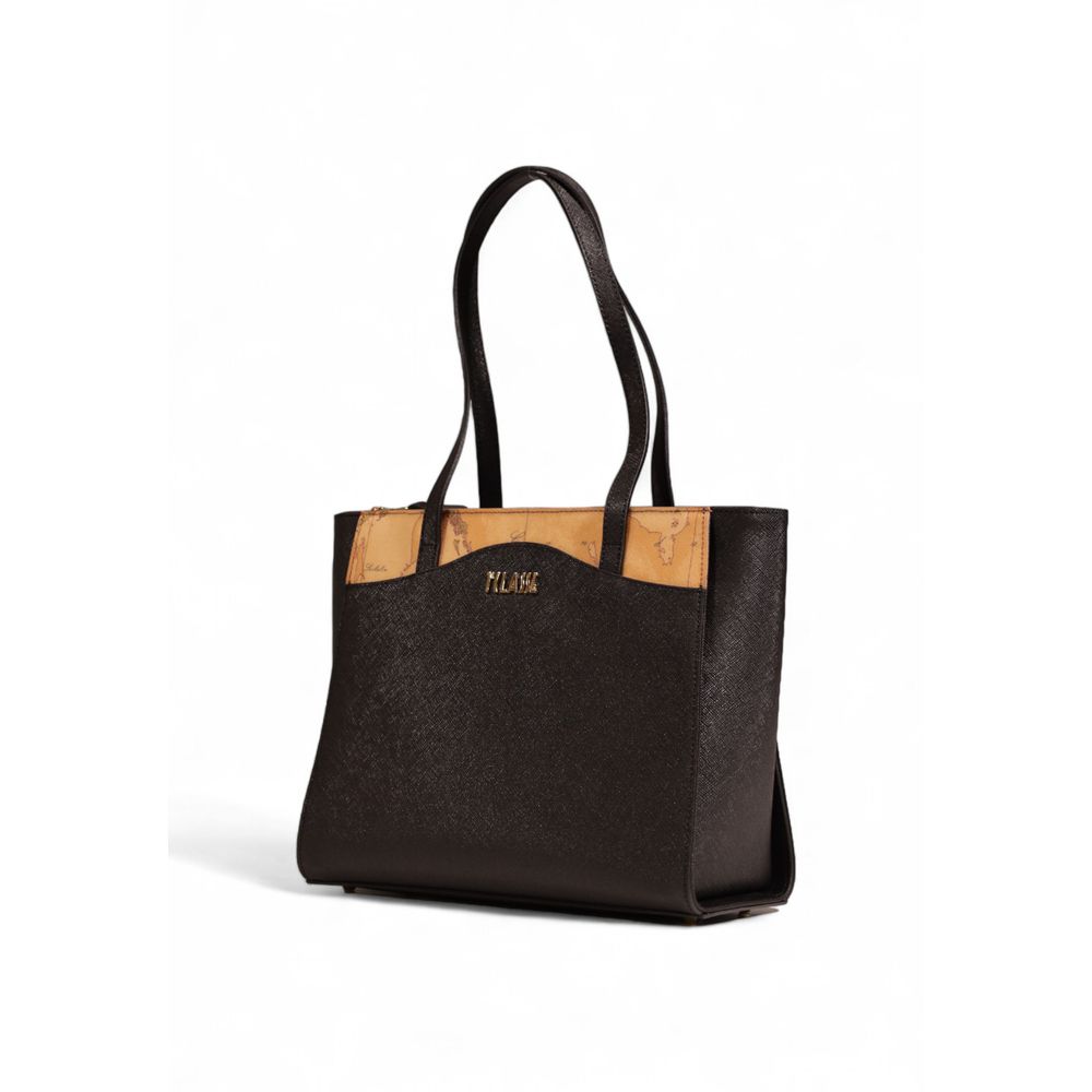 Alviero Martini Prima Classe Schwarze Polyethylen-Handtasche