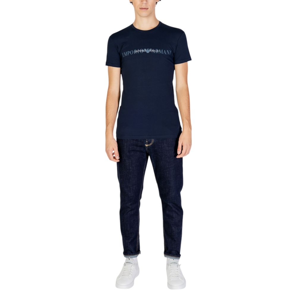 Emporio Armani Underwear T-Shirt aus blauer Baumwolle