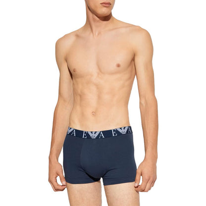 Emporio Armani Underwear Blaue Baumwollunterwäsche