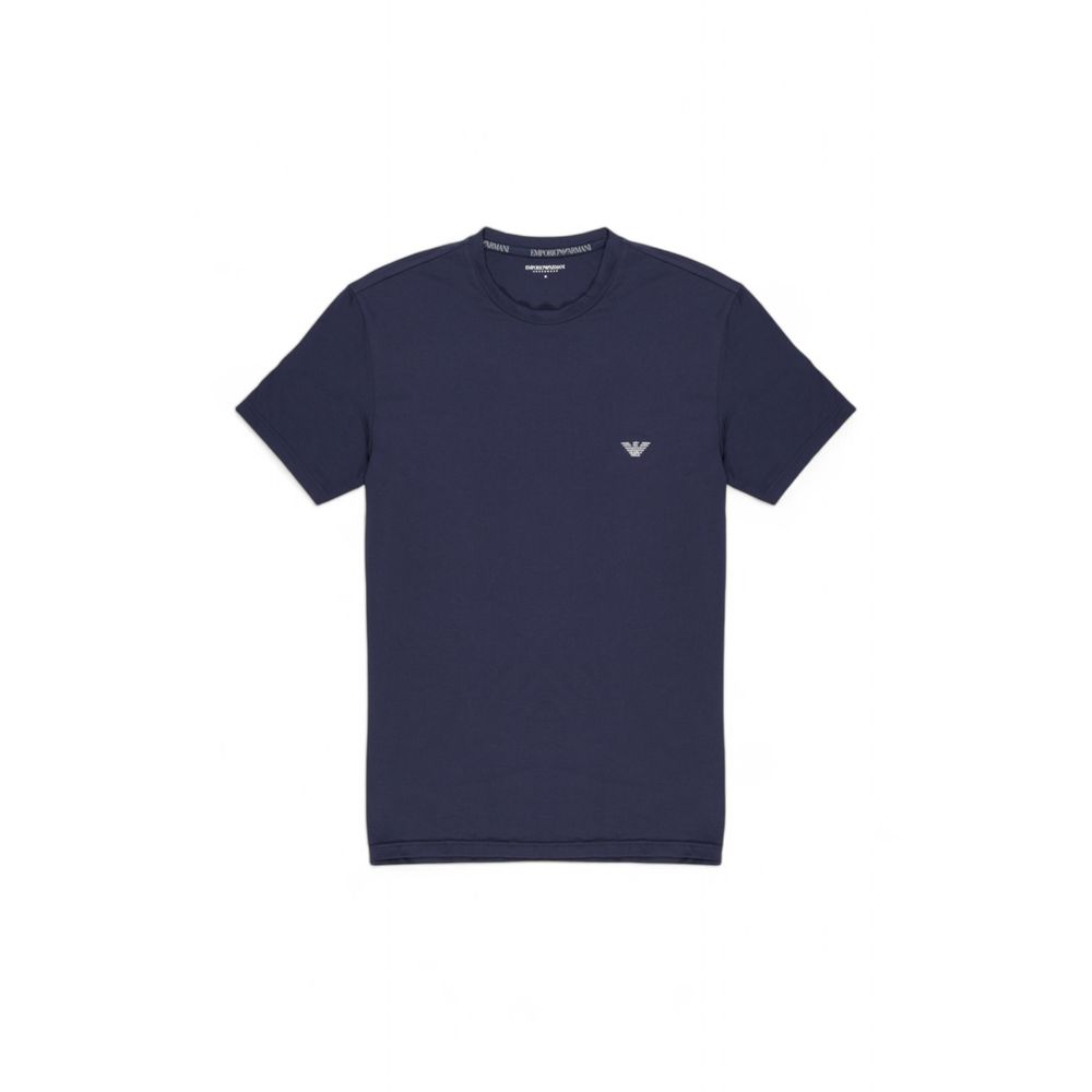 Emporio Armani Underwear Blaues Modal-T-Shirt