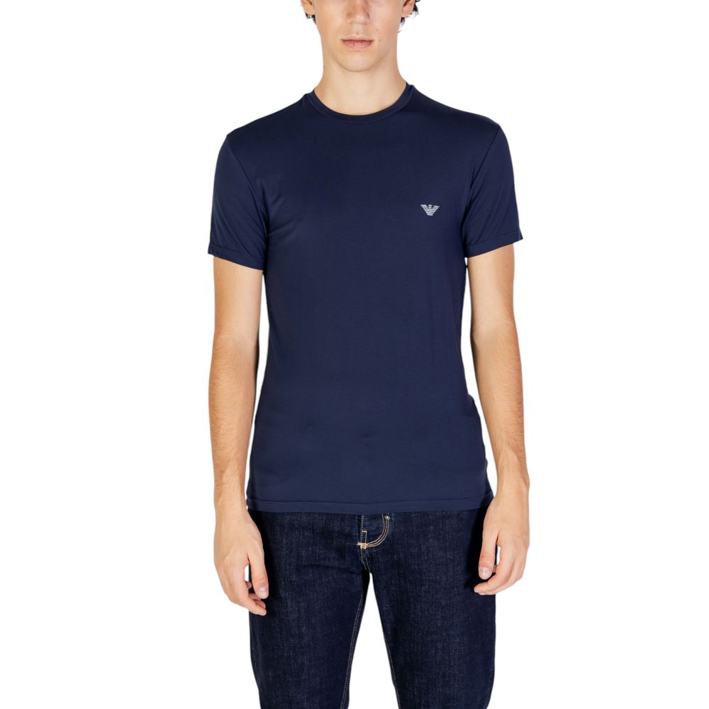 Emporio Armani Underwear Blaues Modal-T-Shirt