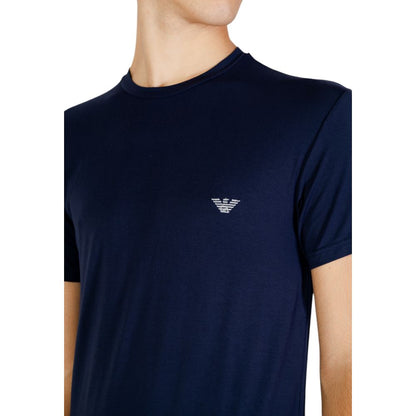 Emporio Armani Underwear Blaues Modal-T-Shirt