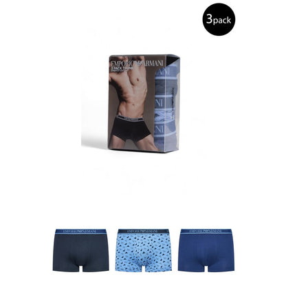 Emporio Armani Underwear Blaue Baumwollunterwäsche