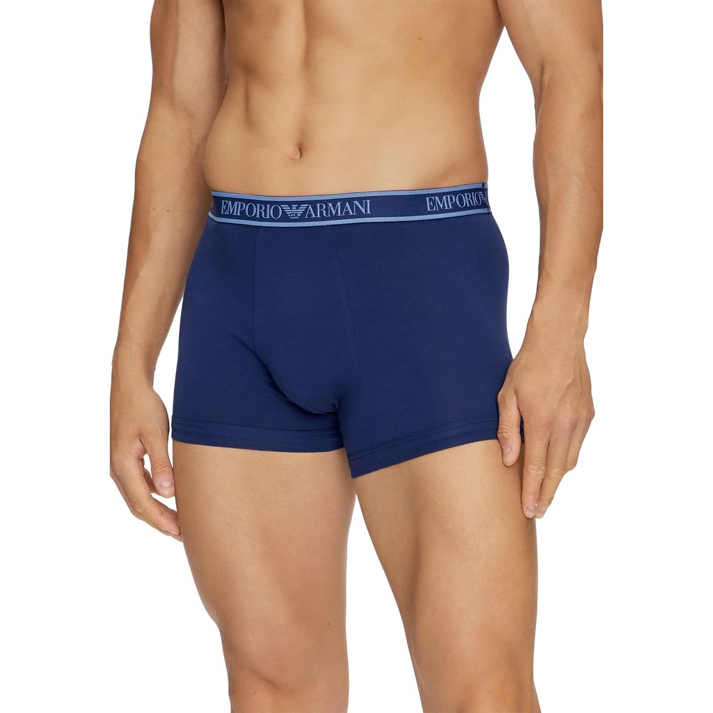 Emporio Armani Underwear Blaue Baumwollunterwäsche