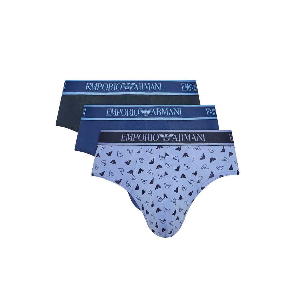 Emporio Armani Underwear Blaue Baumwollunterwäsche