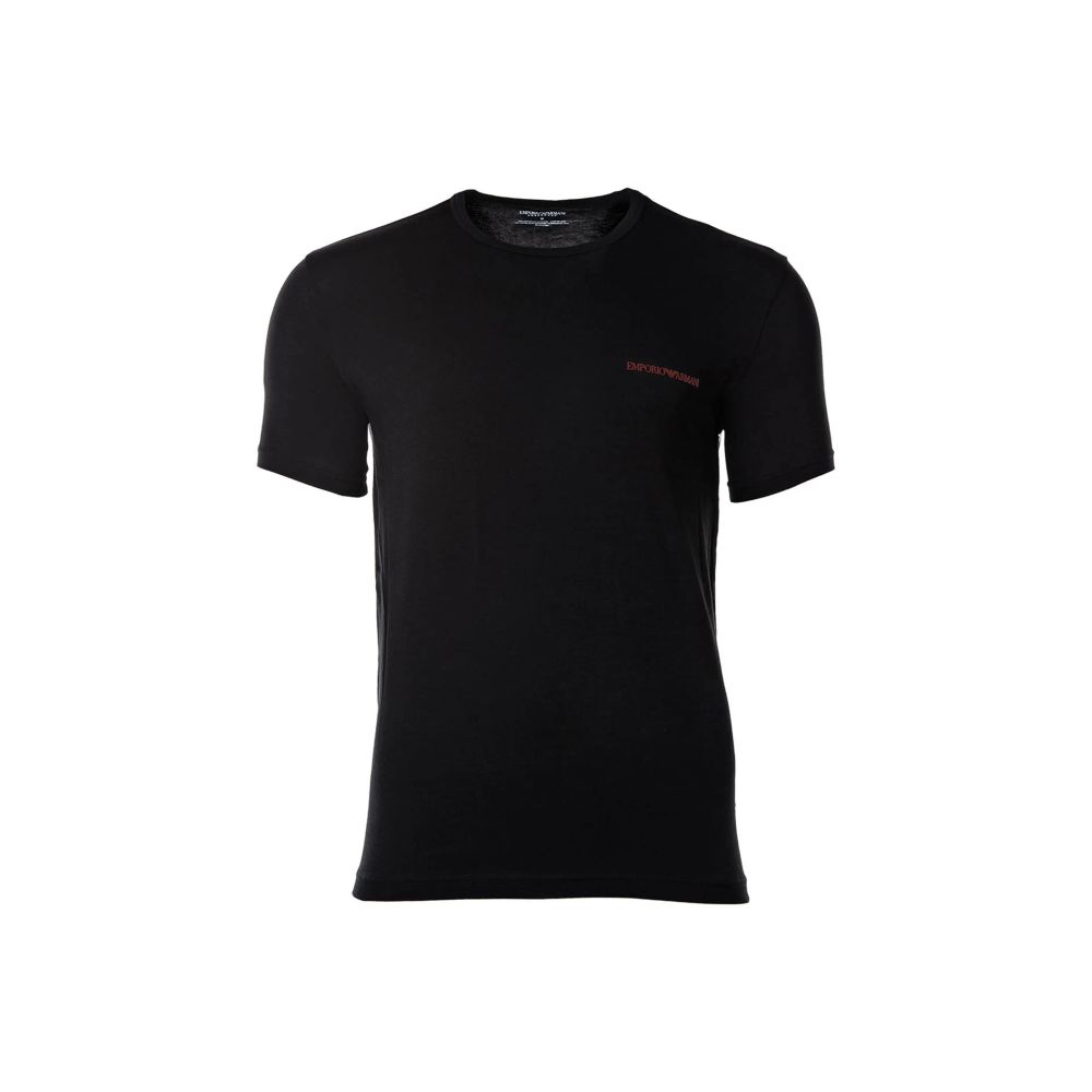 Emporio Armani Underwear Schwarzes T-Shirt aus Baumwolle